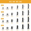 VIGRUE 600 Piece Carbon Steel Screws Set M3 M4 M5