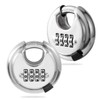 Rohuis Round Combination Lock, Uncuttable Combination Disc Padlock, 3/8 Inch