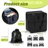 DECUIOCC Foldable Car Trash Can, Black Hanging Automotive Garbage Can
