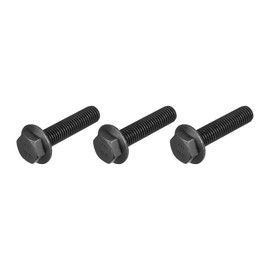 METALLIXITY Flanged Hex Head Bolts (M12x50mm) 3pcs, Hexagon Serrated Flange Bolt Fully Thread Screw - for House Construction Hardware Fasteners