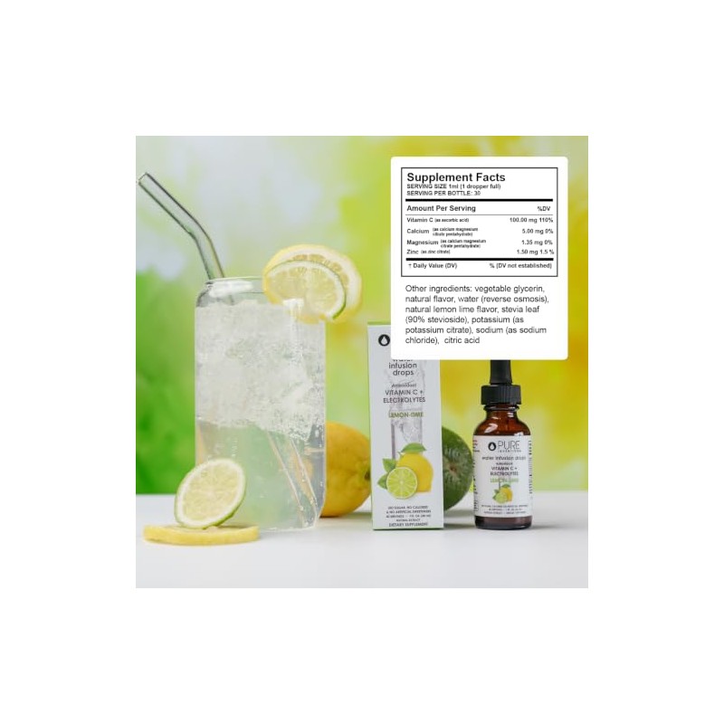 Pure Inventions- Antioxidante Vitamina C Electrolitos Sabor a Lima Limón