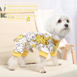 Dog Pajamas for Small Dogs Girl Boy Soft Cute Pet Pjs Fall Winter Warm Puppy Onesie Pet Clothes Stretchable Jumpsuits Puppy Sweaters Outfits for Chihuahua Yorkie Cat (Duck, XS)