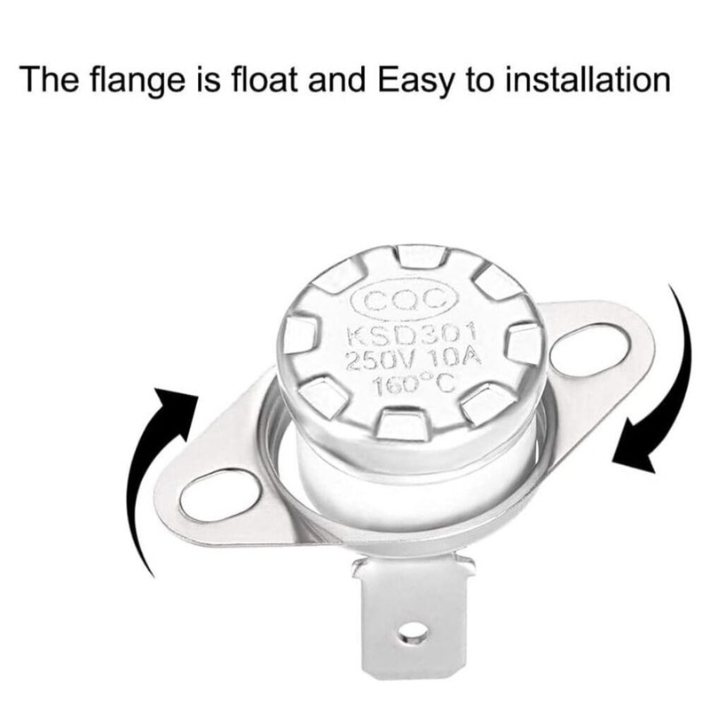 iplusmile 2 Pzas Interruptor Térmico KSD301, Termostato 160 °C Interruptor