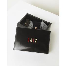 Daks (신세계강남점)DBSS4F802BK 남성단목2족 면혼방 컬러블록 발목 2족세트 (DBS Garosugil) DBSS4F802BK Men's Ankle Socks 2-Pair Set Color Block Cotton Blend