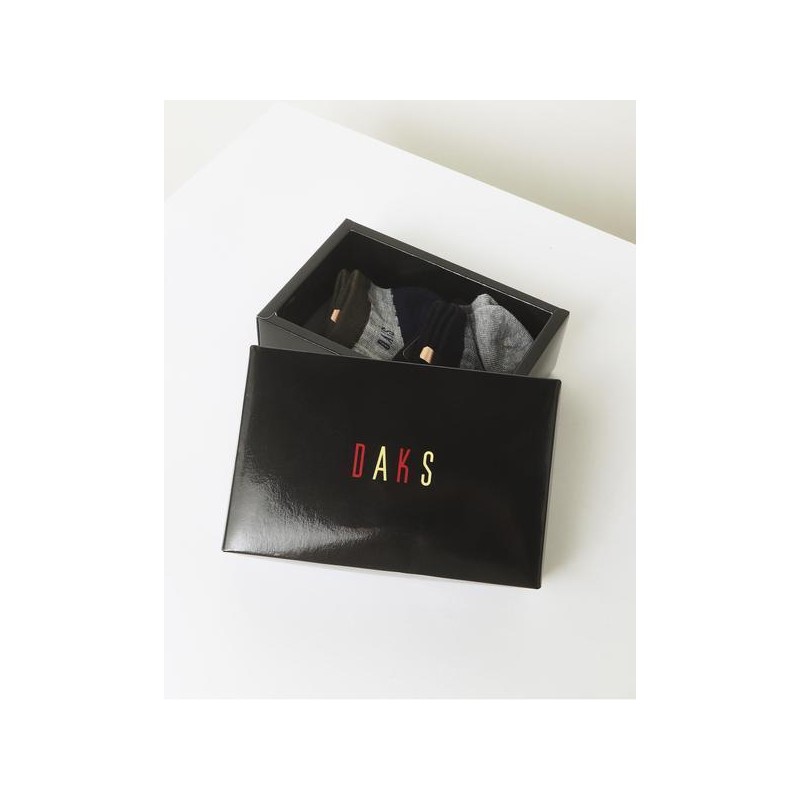 Daks (신세계강남점)DBSS4F802BK 남성단목2족 면혼방 컬러블록 발목 2족세트 (DBS Garosugil) DBSS4F802BK