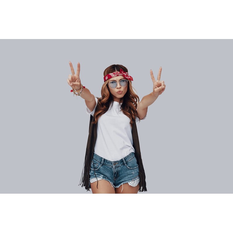 Uni Style Apparel Cotton X-Large Paisley Printed Bandana (Red)