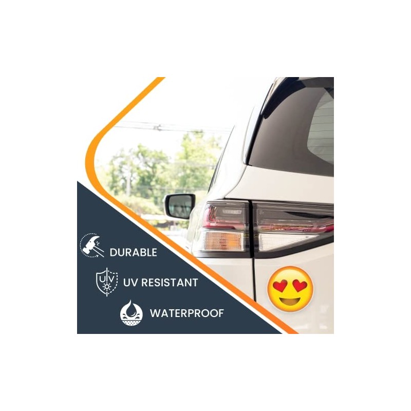 Heart Eyes Emoji Magnet Decal Perfect for Car or Truck