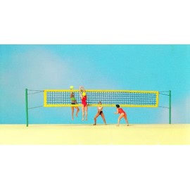Preiser 10528 Beach Volleyball Scene (4) Exclusive Figure Set
