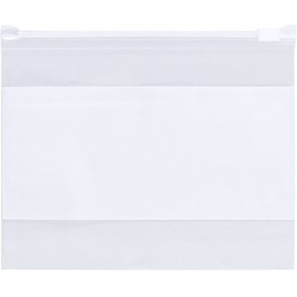 Poly Bag Guy 9' x 12', 3 Mil (100/Case) Write-On White Block Slide Seal Reclosable Plastic Slider Zip Poly Bags