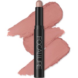 FOCALLURE Shimmer and Matte Cream Eyeshadow Stick,Smooth Brilliant Eye Brightener Pencil for Women,Long Lasting Waterproof Eye Shadow and Liners Makeup,Rosie