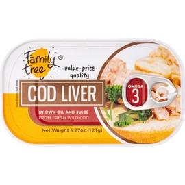 Family Tree Icelandic Wild Caught Cod Liver in Own Oil 4.27 oz (pack of 12)