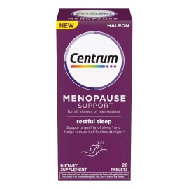 Centrum Menopausia Sueo Reparador 28 Piezas  Vitaminas y Minerales para Mujeres, Apoyo al Descanso, Relajacin y Equilibrio Diario Durante la...       