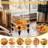 TeamFar Square Air Fryer Rack, 7.72" Stainless Steel Stackable Air