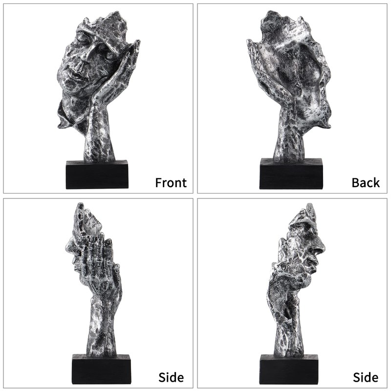 MOLIGOU 3Pcs Thinker Statue, No Hear No See No Speak