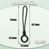 LvYiLinggg Multifunctional Phone Straps, String Parts, Black, 10 Pieces, Pine