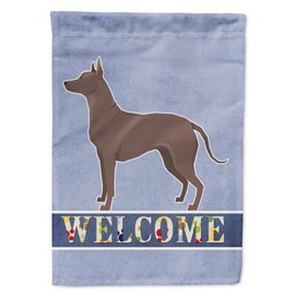 Caroline's Treasures CK3629CHF Mexican Hairless Dog Xolo Welcome House Flag Large Porch Sleeve Pole Decorative Outside Yard Banner Artwork Wall Hanging, Polyester, House Size, Multicolor