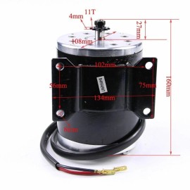 Unbranded 500W 24V Brush DC Electric Motor for Go kart ATV Scooter Quad e-bike Bicycle