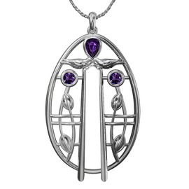 Cairn CHARLES RENNIE MACKINTOSH Silver Pendant - Music Necklace. Jewellery gift box included. 181AM