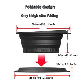 Kuguar Face Bowl for Ice with Built-In Icetray, Silicone Ice Facial Folding Washbasin, Facial Plunge Bowl, Face Icebath at Home，Black