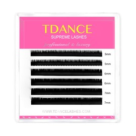 TDANCE Bottom Lash Extension Bottom Lashes 0.03/0.05/0.07mm Lower Lash Extensions Thickness B Curl 5-7mm Mixed Under Bottom Eyelashes (0.05-B,5-7 mm)