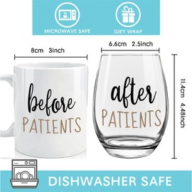 Pokolllee Nurse Appreciation Gifts - Before Patients After Patients Set Gifts for Doctors, Hygienists, Physician, Dentists, Nurse Practitioner, LPN, RN - Nurses Day Nurses Week Bday Christmas Gift