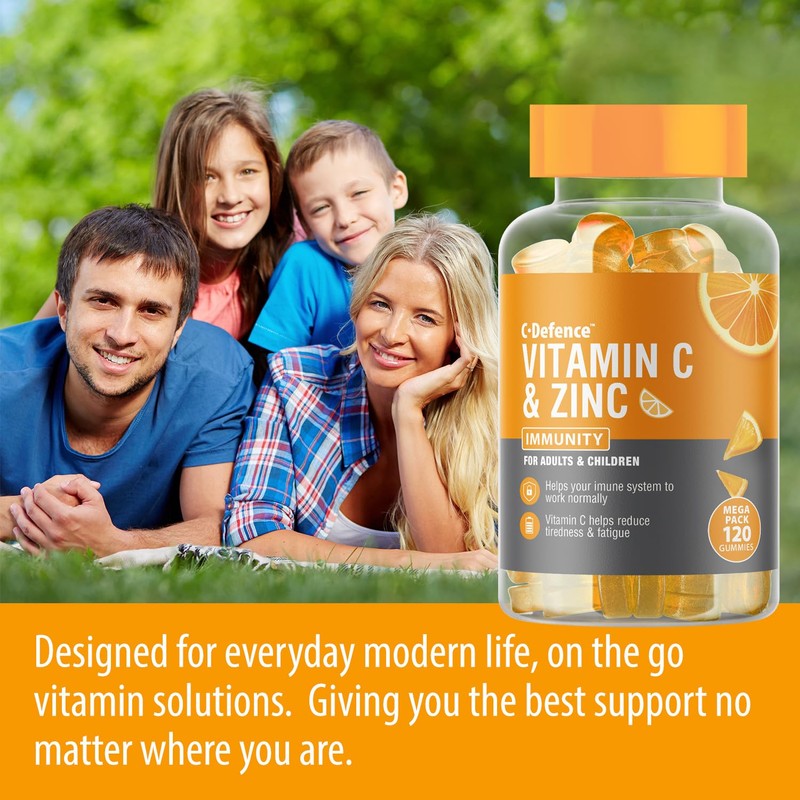 Vitamin C and Zinc Gummies by C Defence, Immunity, Vegan