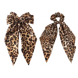 1 Haarspange Mit Leopardenmuster Und 1 Haargummi Mit Leopardenmuster, Vintage-Haarschmuck, Elee Haarspangen, Satin-Haarspangen, Haarschmuck