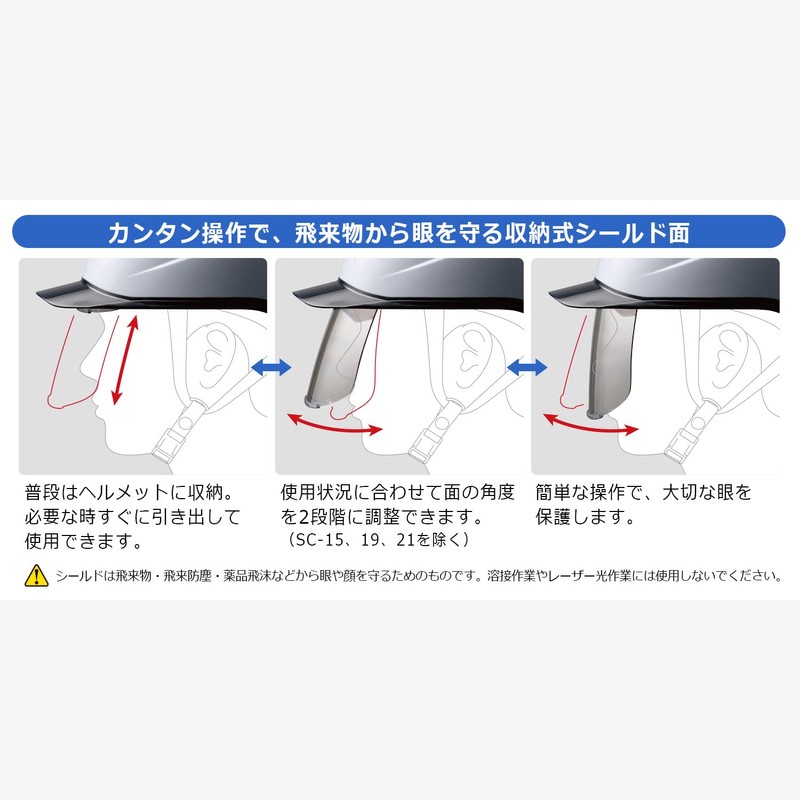 Midori Anzen SC19PCLVS RA3 UP4 Helmet for Work, Made of