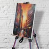 artPOP! Iridescent Tripod Easel, Adjustable Aluminum Travel Easel with Bag,