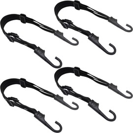 Motorcycle Pannier Rack Strap, Pack of 4, 60 cm Luggage Strap Bike, Black Luggage Rack, Tie Down Strap, Motorcycle, for Motorcycle Helmets, Bicycles, Luggage