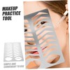 FOMIYES Professional Eyebrow Drawing Stencil Metal Grooming Tool for Beginners