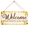 Hty Welcome Please Remove Your Shoes - Bright Summer Themed