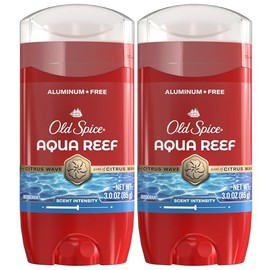 Old Spice Aluminum Free Deodorant for Men, 24/7 Odor Protection, Red Zone Collection, Aqua Reef with Cypress Scent, 3 oz (Pack of 2)