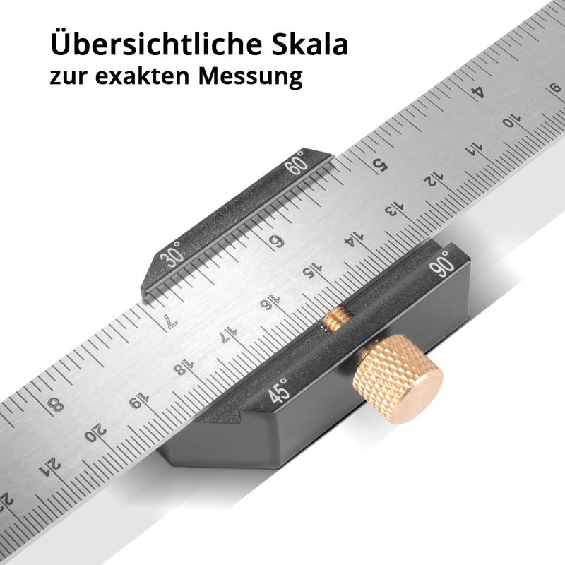 STAHLWERK Angle Stop Ruler | Marking Gauge | Marking Gauge