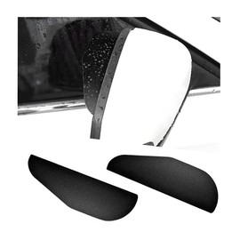 KVAEY 2 PCS Car Rearview Mirror Rain Cover, Waterproof Rain Visor for Car Rearview Mirror, Automotive Side Mirror Rain Eyebrow Fit Car Truck SUV, Universal Car Accessories (Aluminum Alloy Black)