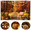 LYCGS 7X5FT Autumn Scenery Deciduous Backdrop Thanksgiving Background Pumpkin Harvest