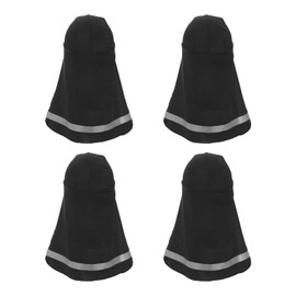 PATIKIL Hard Hat Sun Shade, 4 Pcs Hard Hat Liner Neck Shade Sun Protector Shade Cooling Skull Cap with Reflective Strips for Outdoor Hiking Biking Fishing, Black