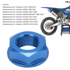 Yctze M20xP1.5 Axle Nut,Aluminum Motorcycle Rear Wheel Axle Nut Replacement for YZ125/YZ250 1999‑2021 (A)