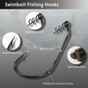 FishTrip Swimbait Hook, 25Pcs Twist-Lock Worm Hooks with Centering Pin