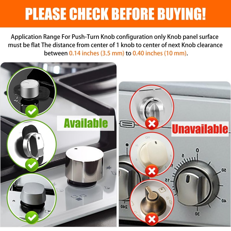 Child Proof Stove Knob Locks - Silicone Push-Turn Knobs Safety