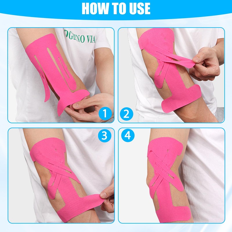 Pack of 10 Pre-Cut Knee Tape, Achilles Tendon, Precut Kinesiotapes,