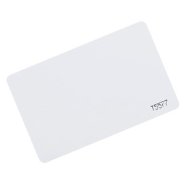 sourcing map Pack of 5 ID Card RFID Proximity 125kHz T5577 Rewritable Contactless PVC 0.8mm Thick for Door Access Control System White