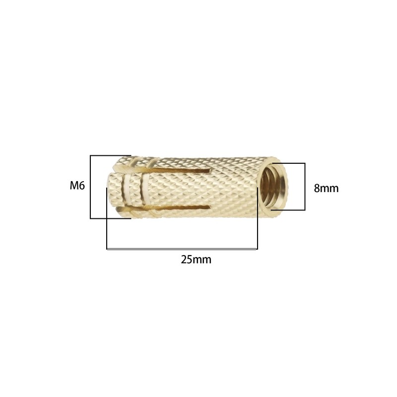 Create idea 20PCS M6 Drop in Anchors Brass Wall Anchor