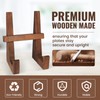 DEBETOOL Wooden Plate Stand - 8.8inch Wood Plate Holder Stand