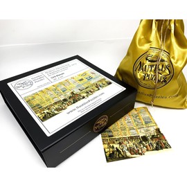 Wooden Jigsaw Puzzle Adults - Victorian Modern Advertising - A Railway Station in 1874. 519 Pieces. Made in USA by Nautilus Puzzles