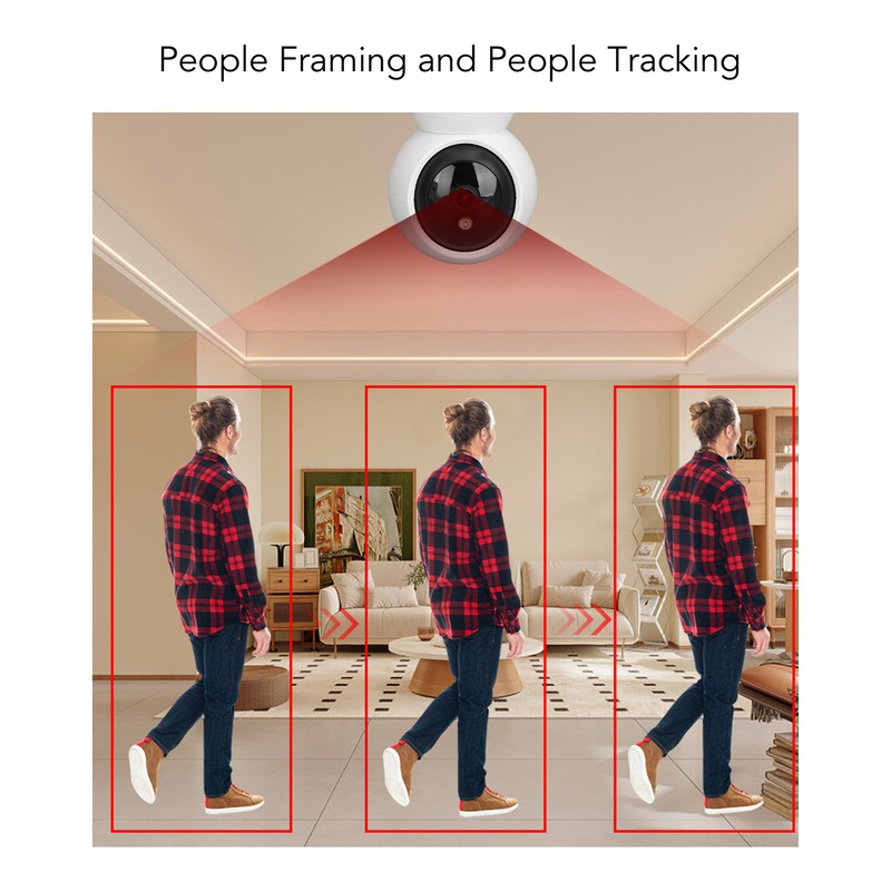 Security Camera Wireless 355° Rotation 3MP WiFi Smart Baby Monitor