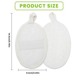 3 Pack Exfoliating Loofah Sponge Pads, Natural Loofah Sponge Facial Scrub Pads for Women and Men, Body Scrubber Exfoliator for Shower & Bath