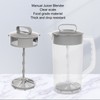 2000ML Manual Juice Extractor Blender Clear Scale Tight Lid Manual