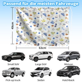 Aufisi Sun Protection Car Baby Pack of 2 63 x 49 cm Sun Visor Car Side Window with 2 Suction Cups, Suitable for Family Travel, Pattern 4