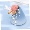 IWOWHERO 2Pcs Rabbit Hairpin with Dangle Tassel Cute Bunny Hair